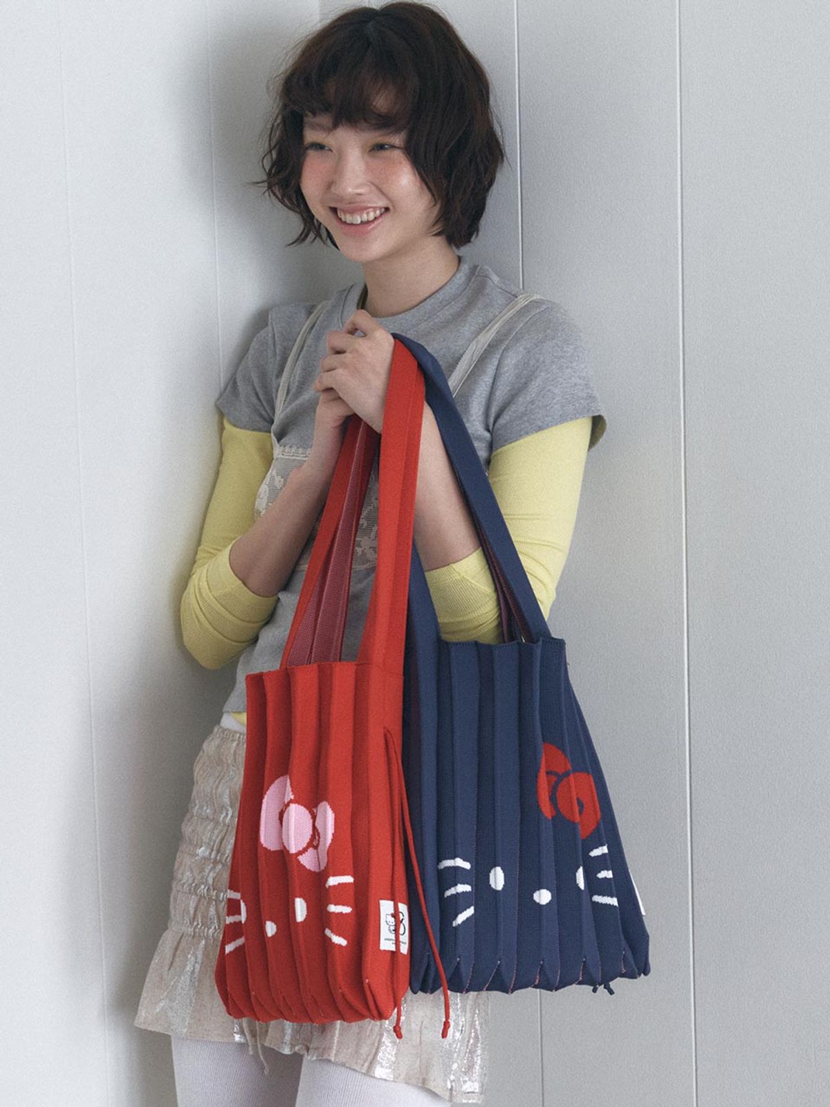 조셉앤스테이시(JOSEPH&STACEY) Lucky Pleats Knit M Hello Kitty Indigo Violet