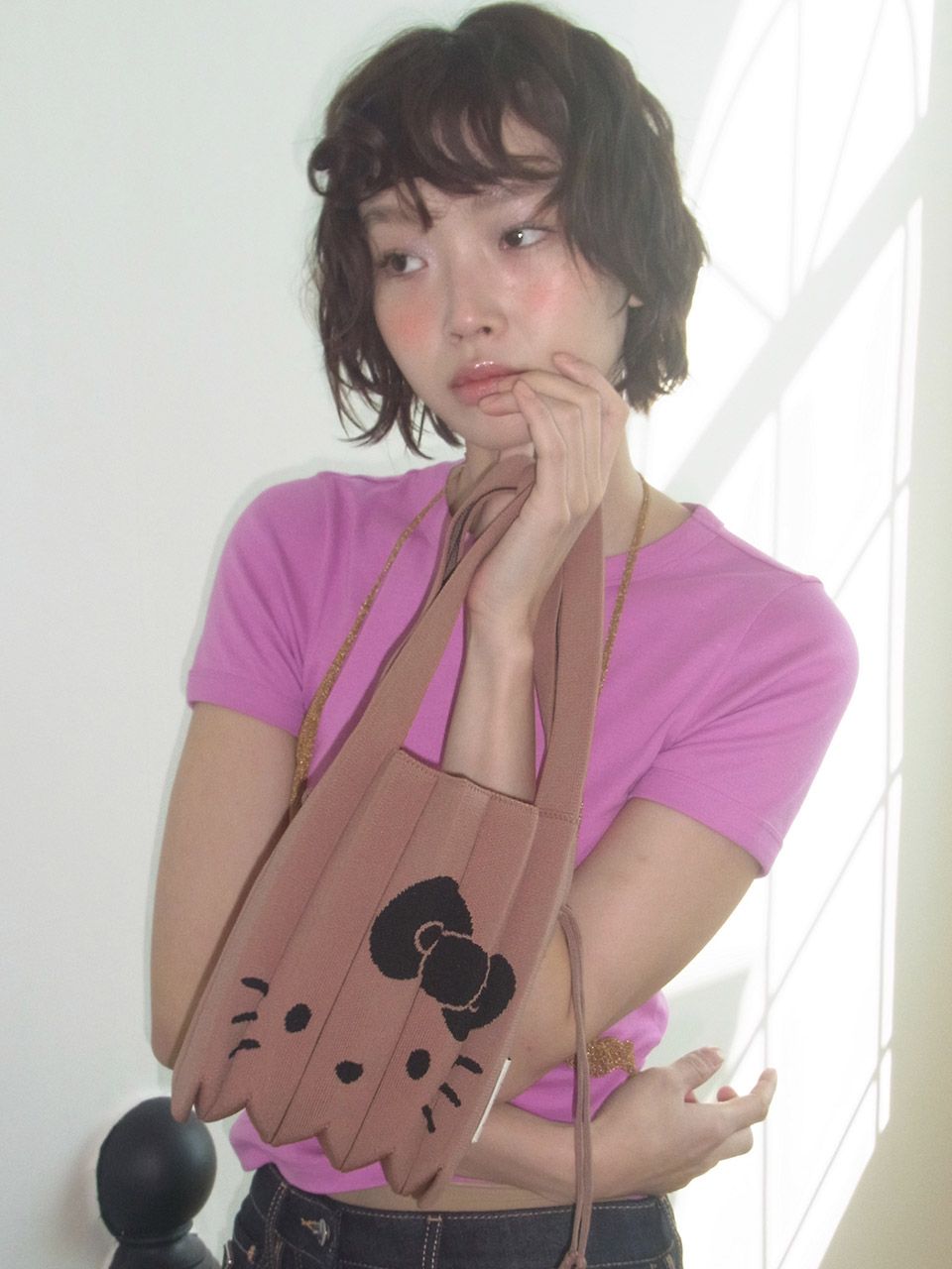 MUSINSA | JOSEPH AND STACEY Lucky Pleats Knit S Hello Kitty