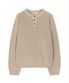 리브드 라운드 헨리넥 니트 (OATMEAL)