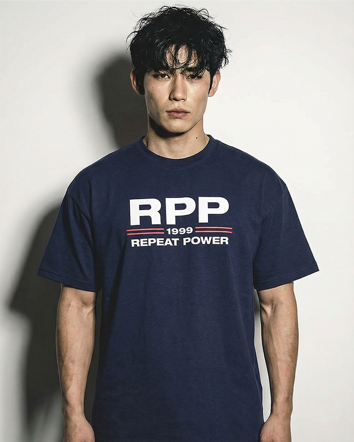 블루그레인(BLUEGRAIN) 코튼 하이 티셔츠 RPP 네이비 (남성용)