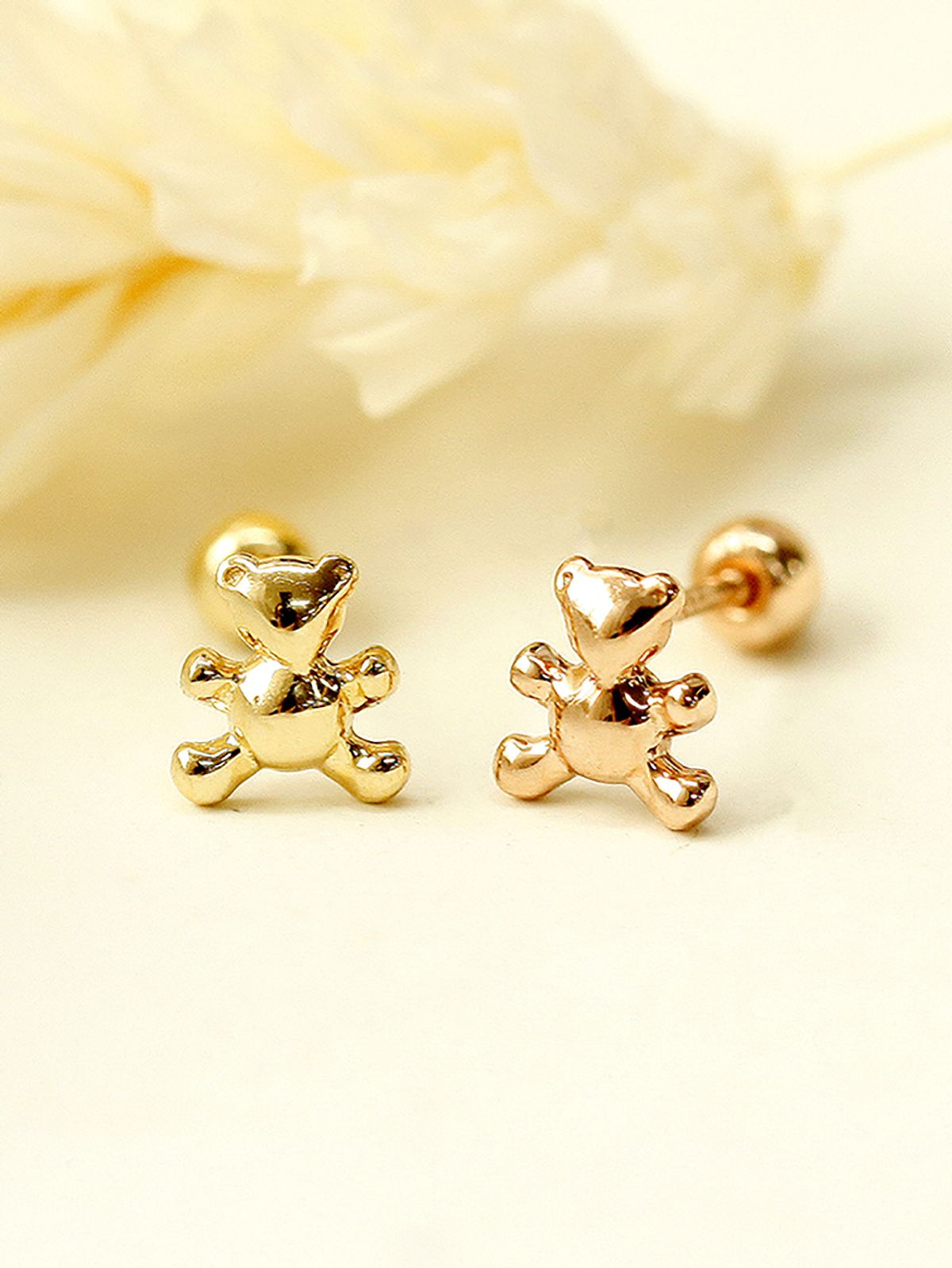 미니멀피어싱(MINIMALPIERCING) 14K 아기 곰돌이 피어싱 귀걸이
