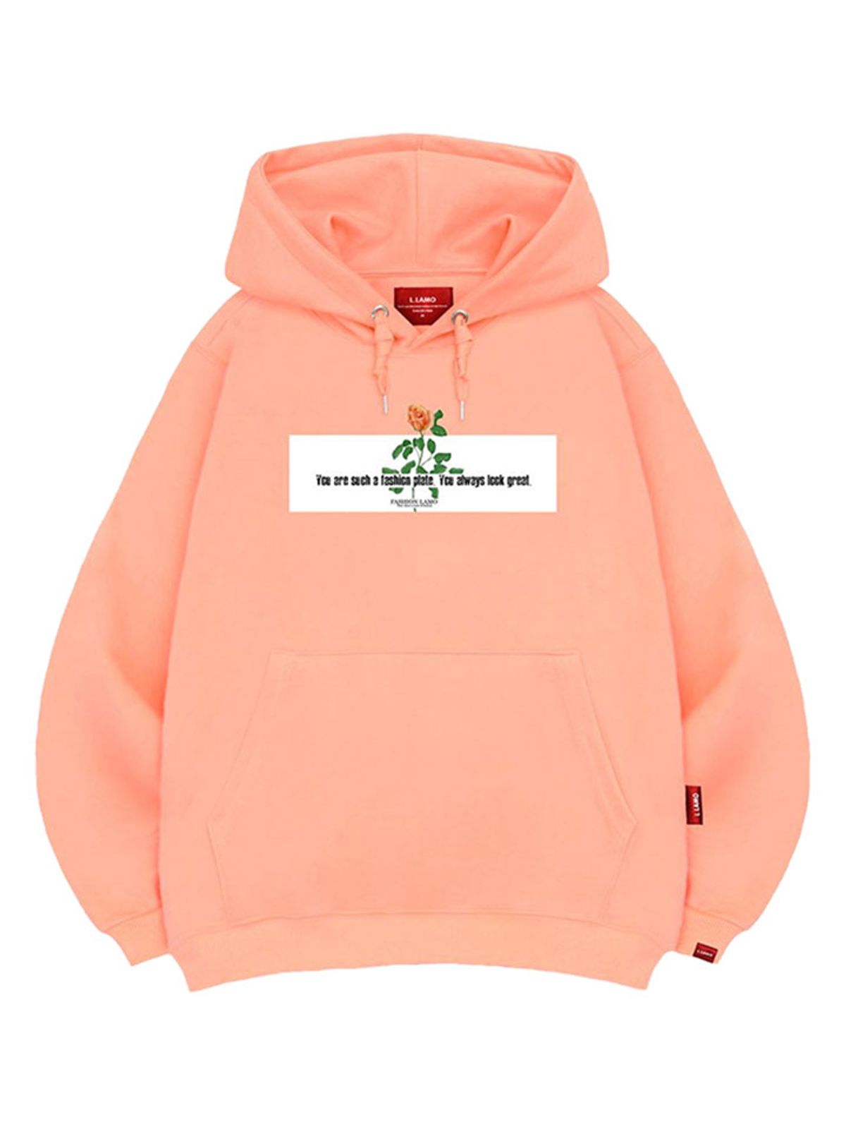 엘라모(LLAMO) 패션플라워 후드티 남녀공용 빅사이즈 M~4XL