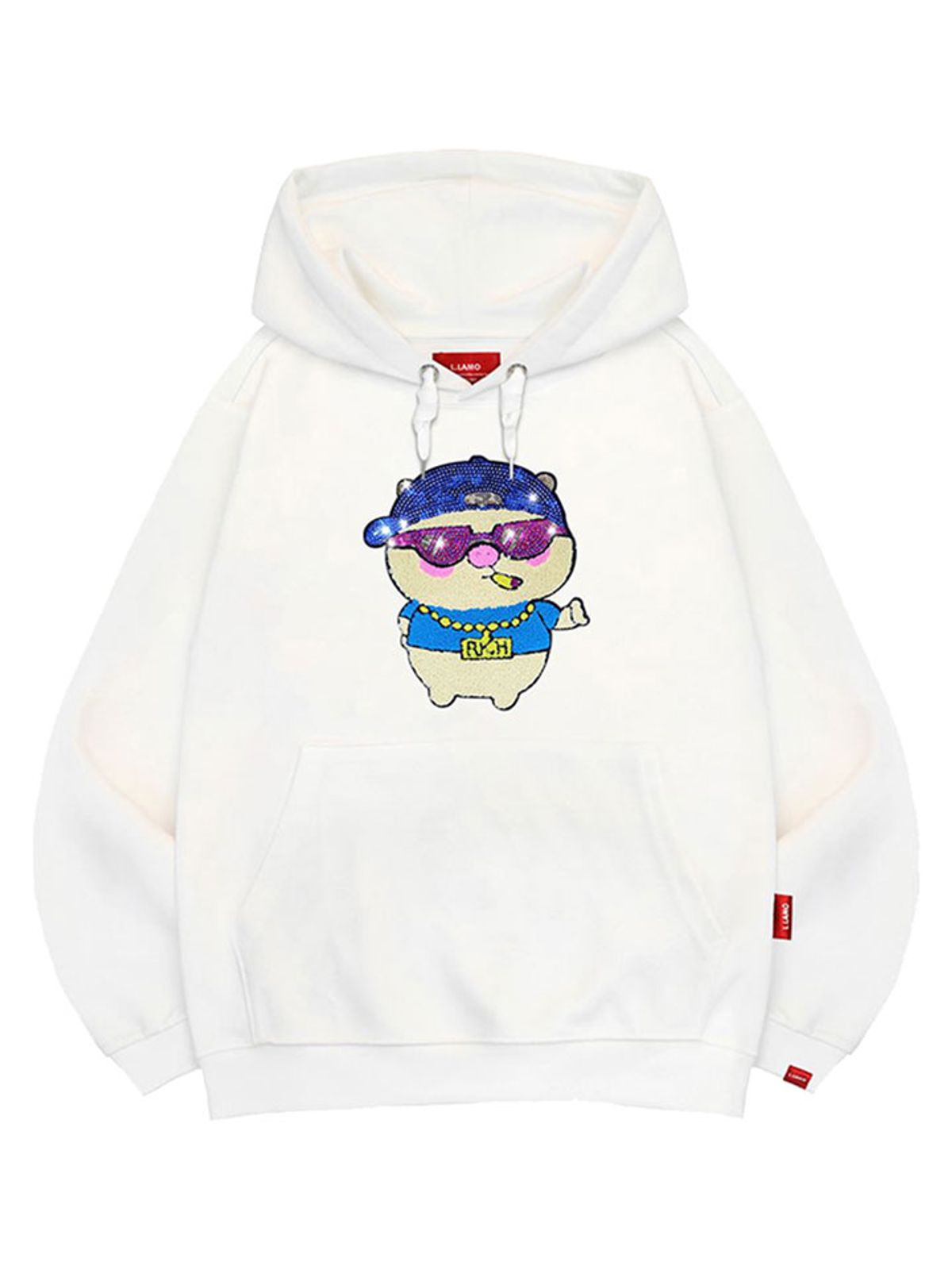 엘라모(LLAMO) 부클피그 후드티 남녀공용 빅사이즈 M~4XL