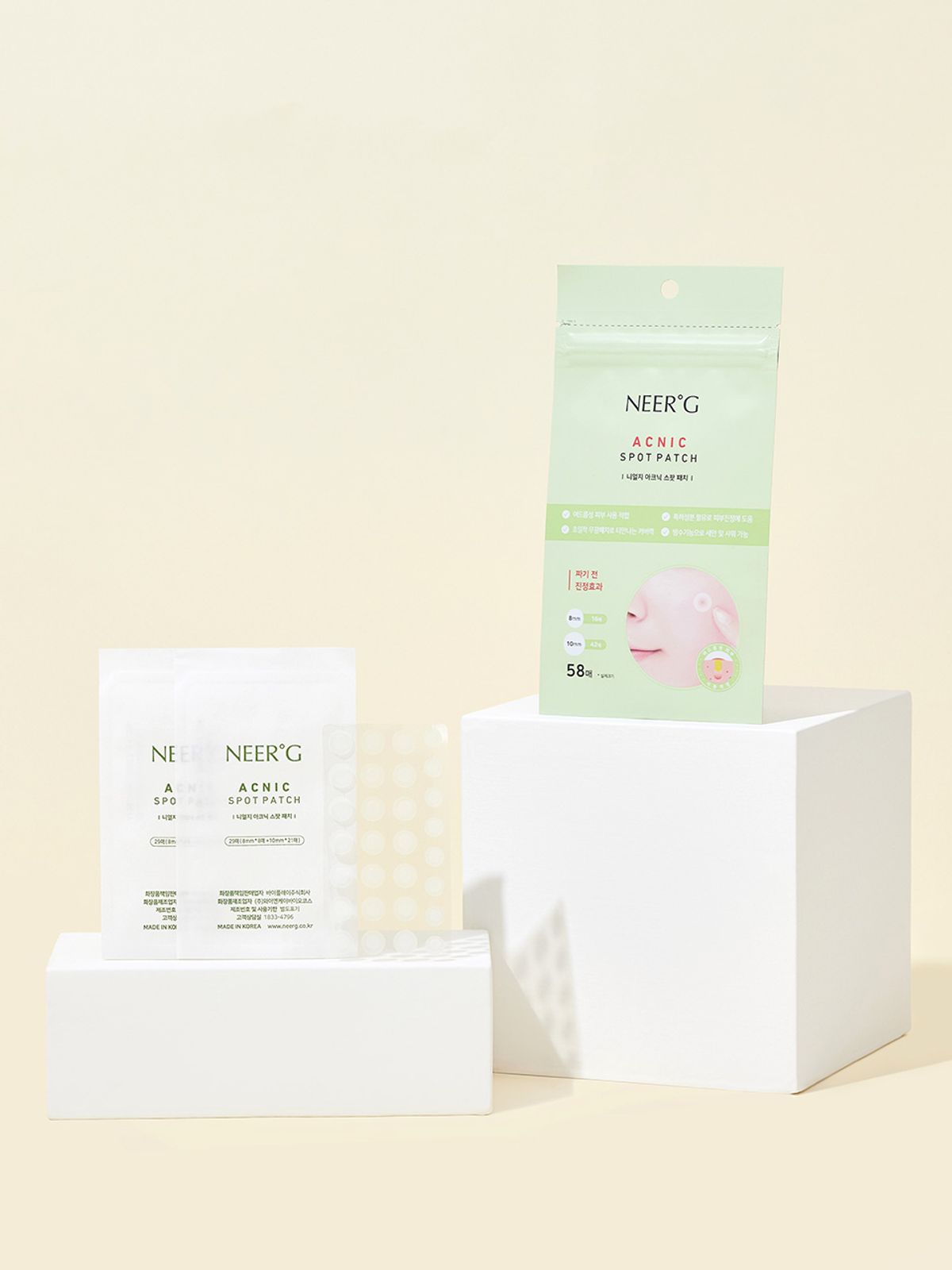 니얼지(NEERG) [피부진정/흔적보호] 아크닉 여드름 트러블 스팟 패치 58매
