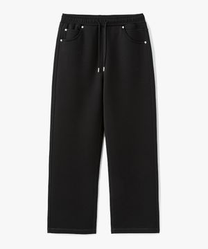 네오프렌 데님 트레이닝 팬츠 블랙