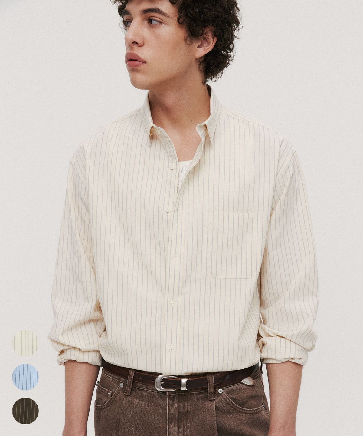 수아레(SUARE) 데일리 스트라이프 셔츠 - 3 COLOR