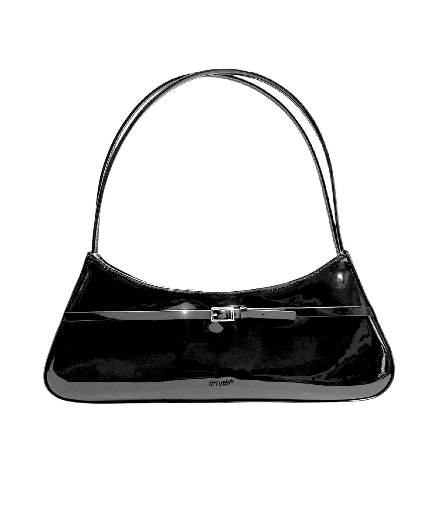 TTMAB_Mini Buckle Small Baguette Bag - 2A.M. Black Patent Leather