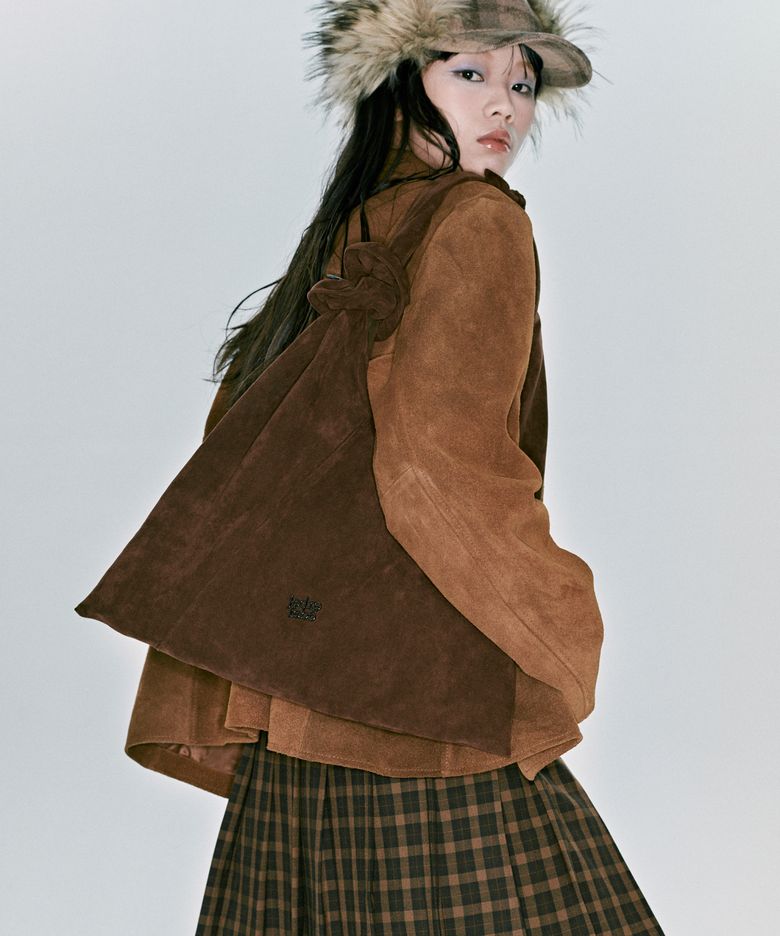 스크런치 라지 호보백 스웨이드