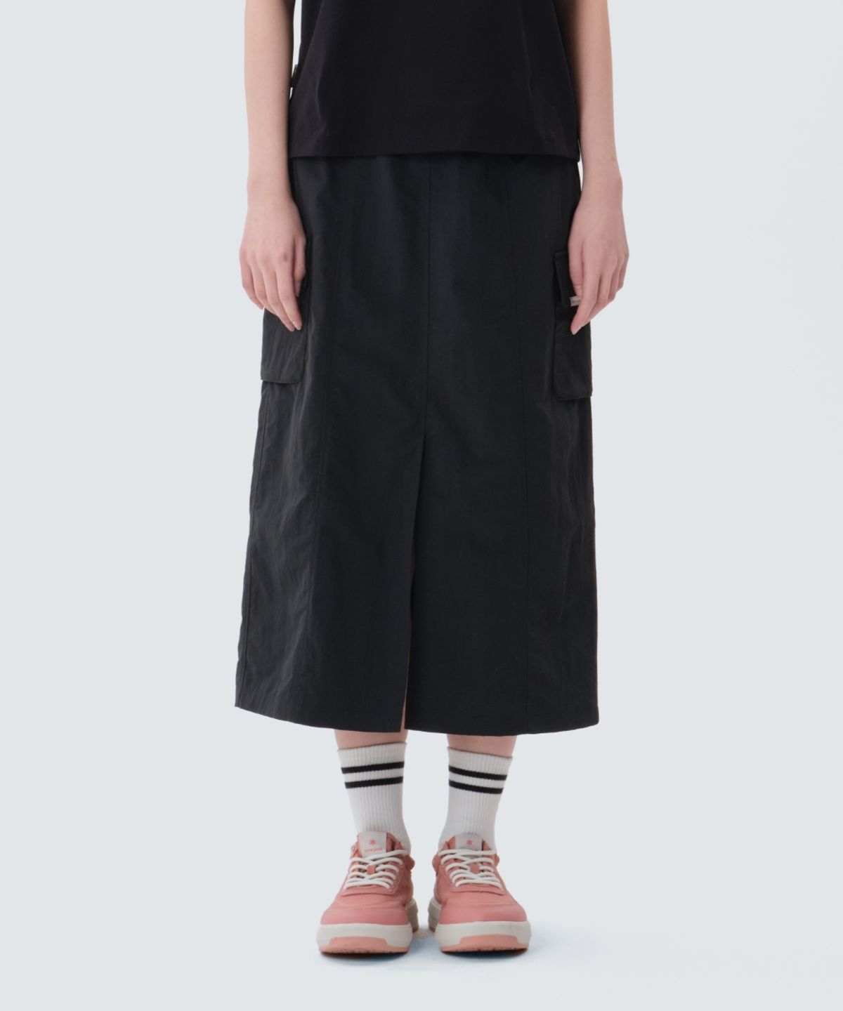 스노우피크 어패럴(SNOWPEAK APPAREL) 캠플 플레어 스커트 (S25SWCSK11) Dark Charcoal