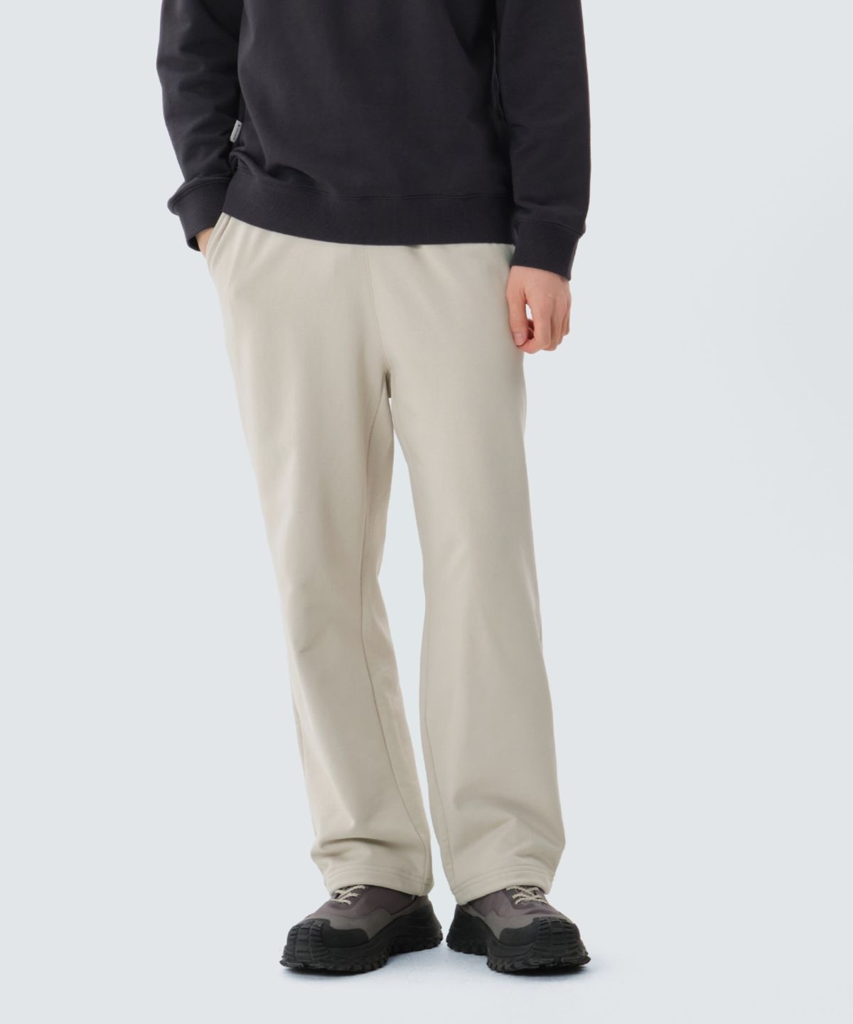 스노우피크 어패럴(SNOWPEAK APPAREL) 세미 와이드 스트링 팬츠 (S25SMFFP50) Light Beige