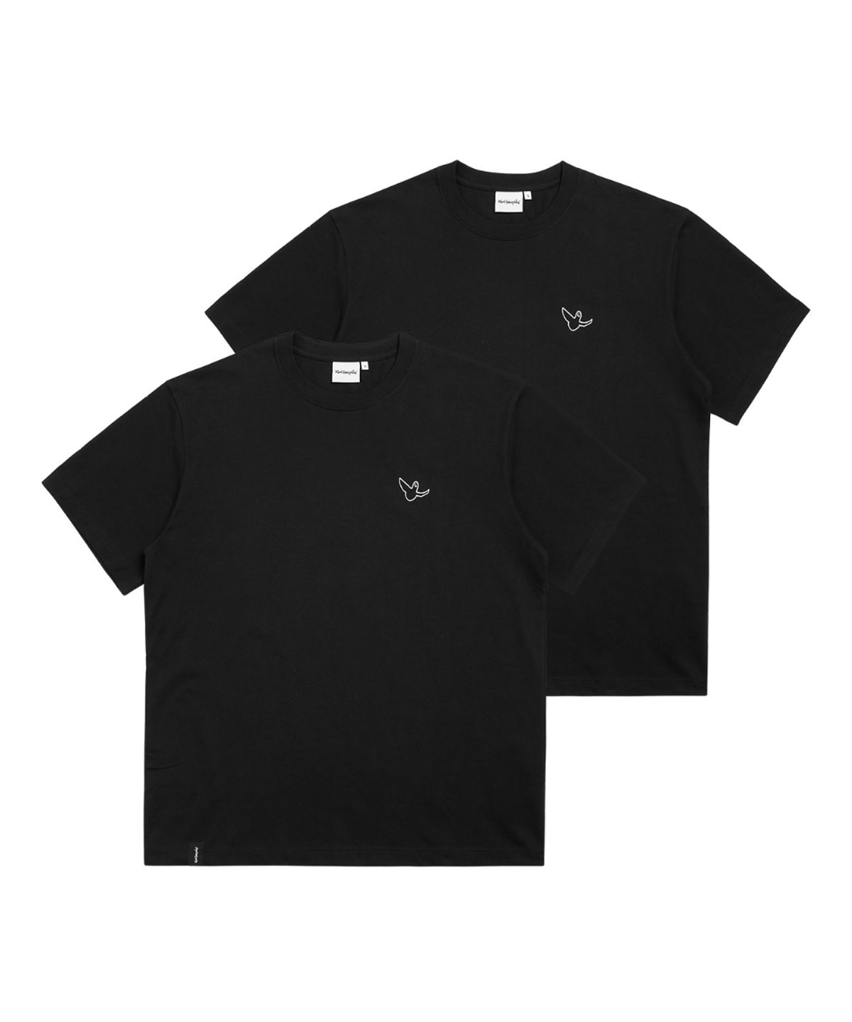 마크곤잘레스(MARK GONZALES) 엔젤 쿨코튼 2PACK 반팔 티셔츠 - BLACK