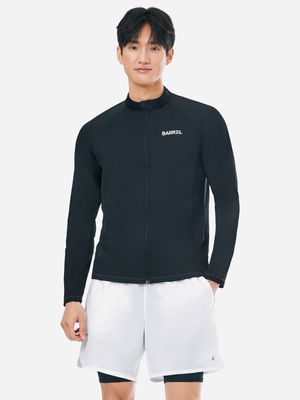 맨 에센셜 릴렉스핏 집업 래쉬가드 블랙 (B5SMWZR101BLK)