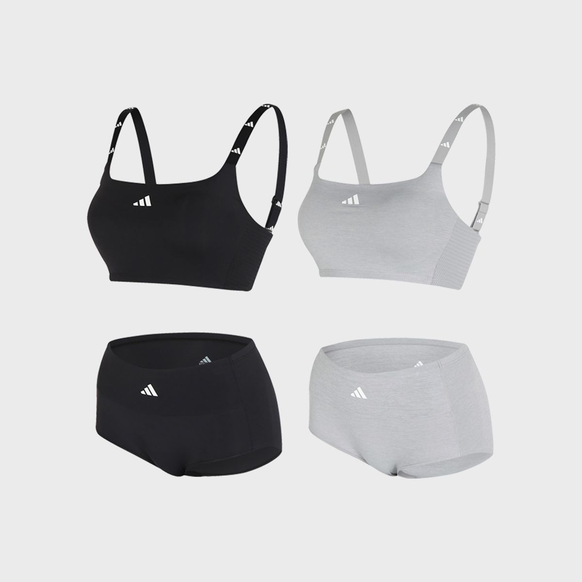 아디다스 언더웨어(ADIDAS UNDERWEAR) [2SET] 퍼포먼스 에어로레디 하이브리드 브라팬티