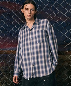 유스 데끼 체크셔츠 (블루)