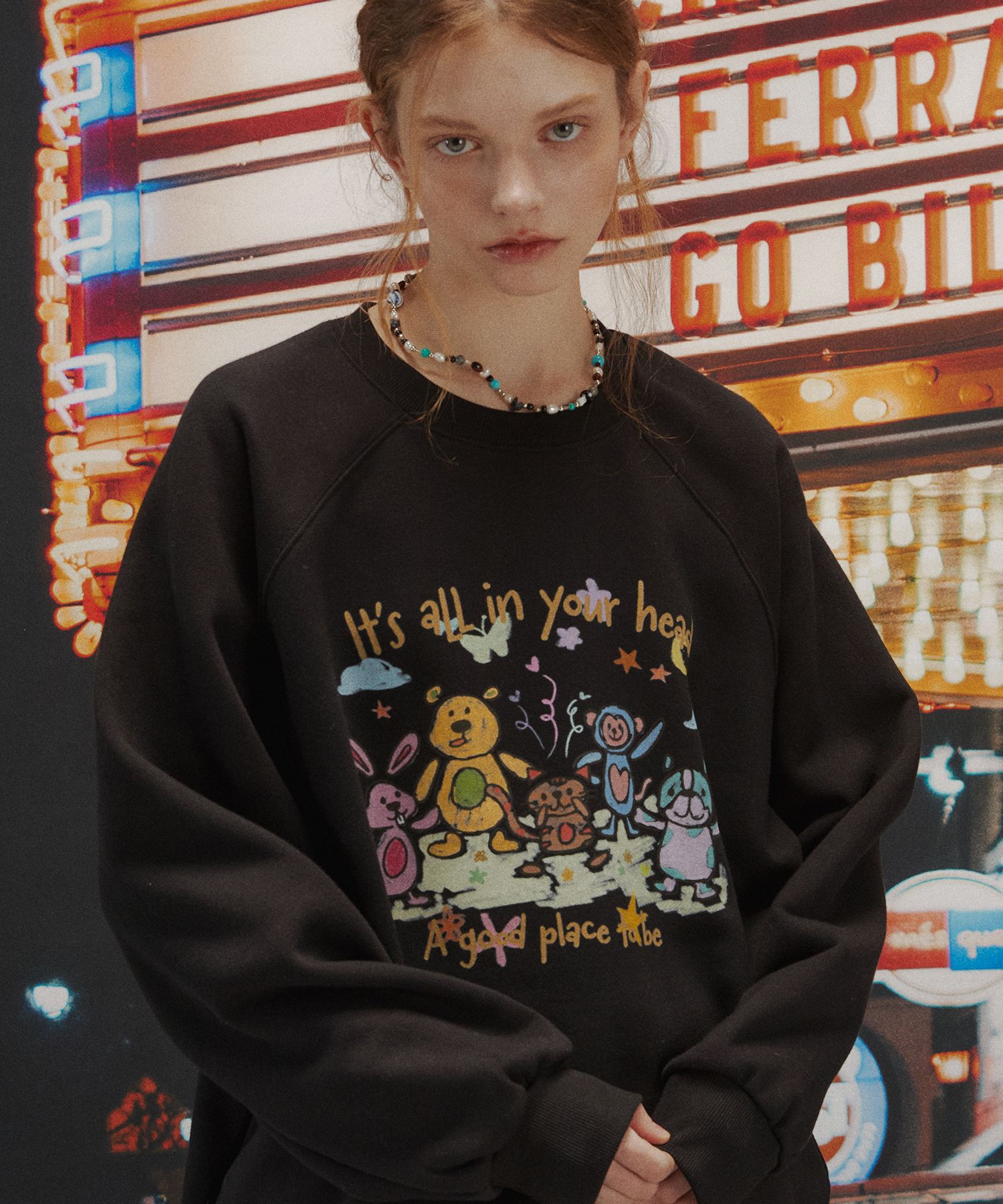 【CPGN】BUDDY FRIENDS RAGLAN SWEATSHIRT 2色 MUSINSA | CPGN STUDIO Friends Raglan Sweatshirt Black