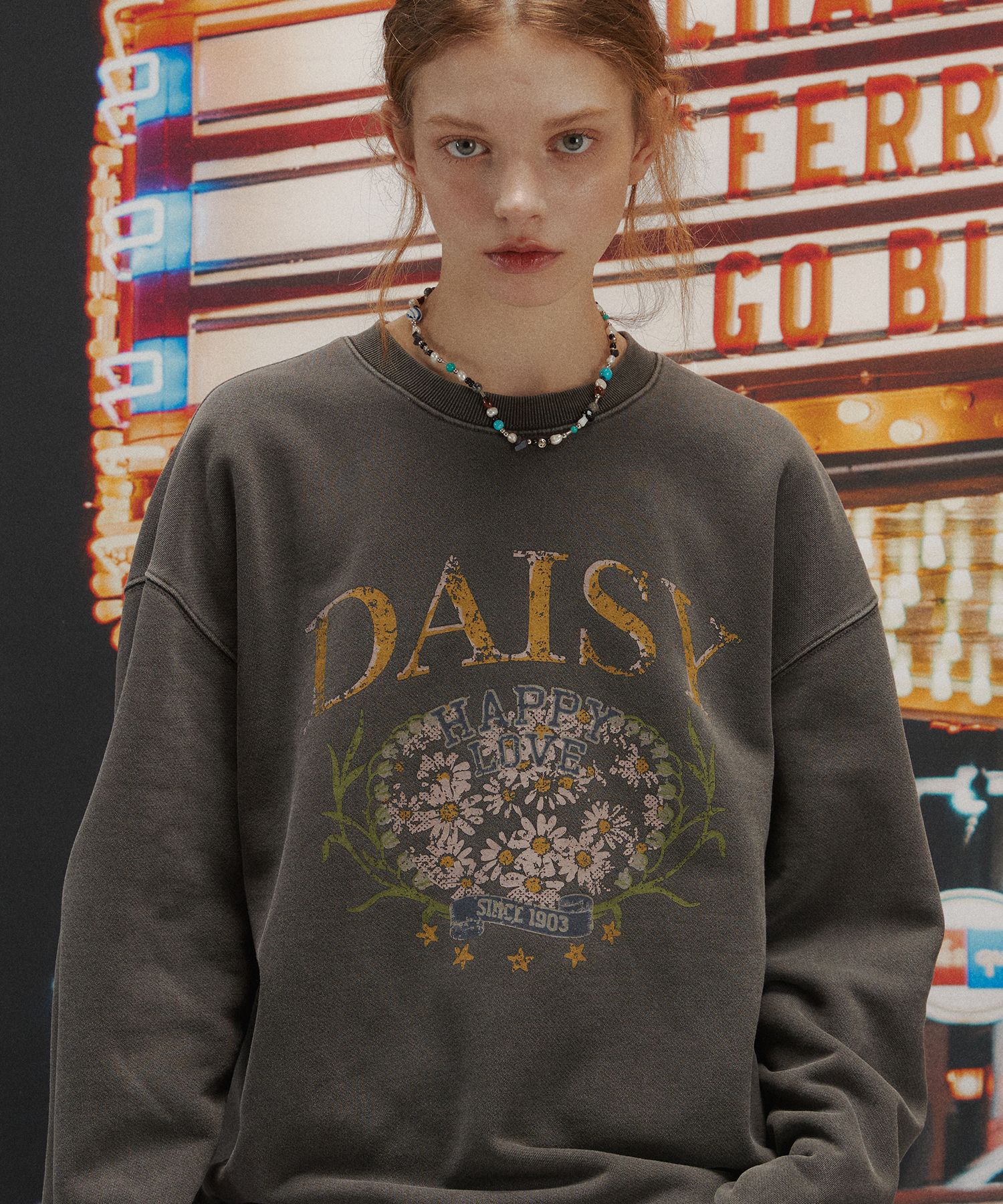 【CPGN】DAISY PIGMENT SWEATSHIRT MUSINSA | CPGN STUDIO Daisy Pigment Sweatshirt Smoke Black