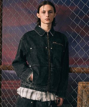 센서블 워크 데님자켓 (흑청)