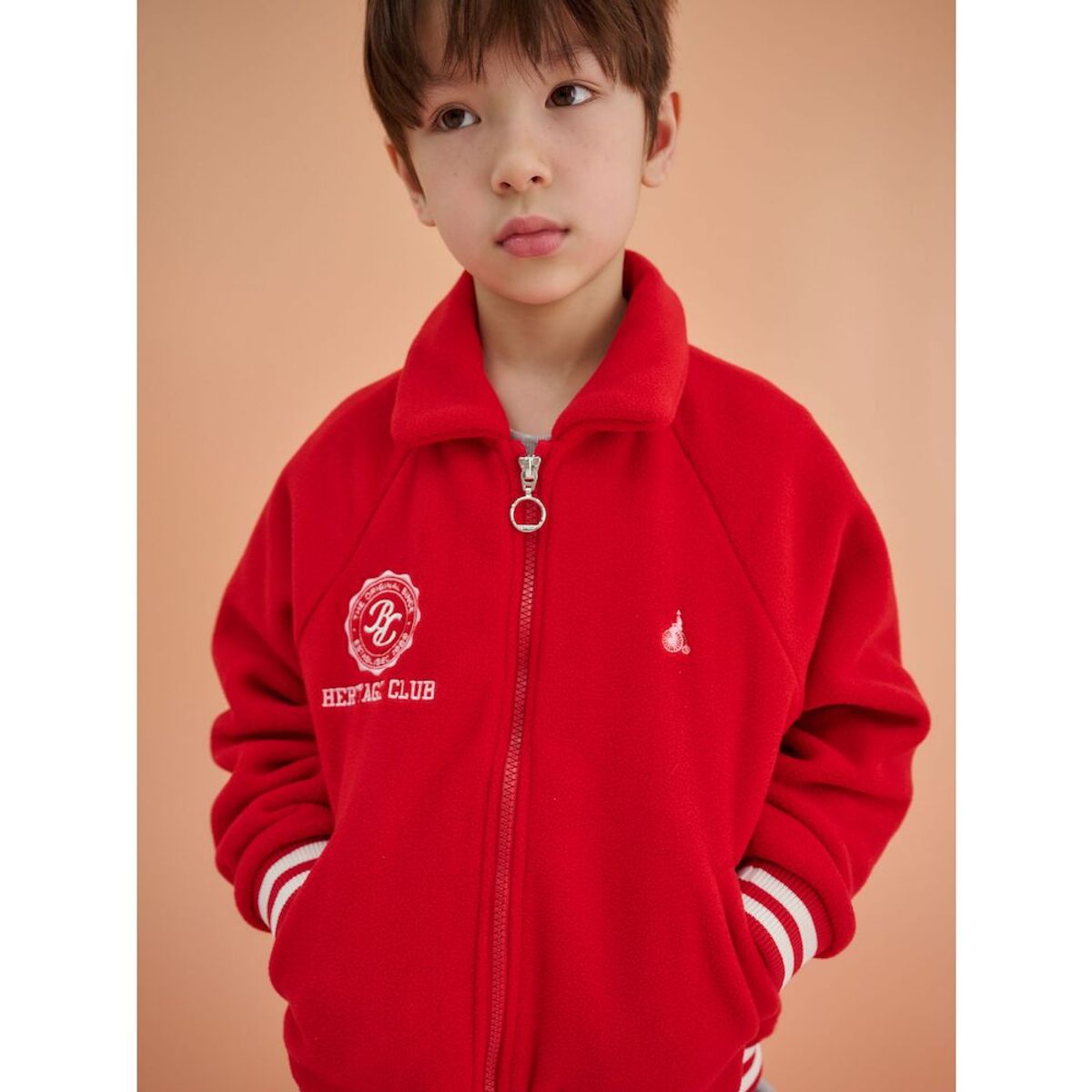 빈폴 키즈(BEANPOLE KIDS) 여아 플리스 칼라 야구점퍼  레드 (BI5141G016) (BI5141G016) (BI5141G016)