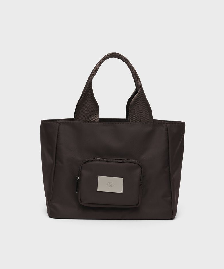 SYMBOL NYLON TOTE BAG [BROWN]