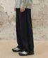 빈티지 사이드 턱 와이드 데님 팬츠 [올블랙]
