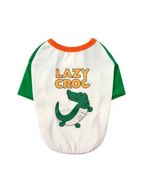 아이코닉 컬러블럭 반팔 : 레이지 크로크다일