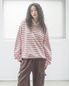 FF STRIPE RUGBY SWEATSHIRT(PINK)