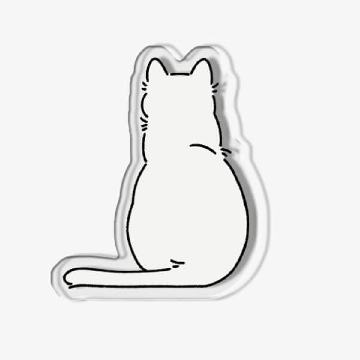 아칸(AKAN) 종종 고양이의하루 흰냥이 아크릴 스마트톡
