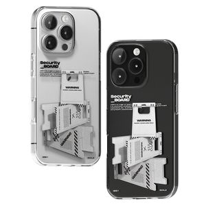 그레이 스케일 디자인 투명 젤리 아이폰 갤럭시 케이스 17/16/15/14 /S25/S24/S23/S22