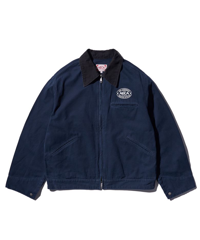 AECA VINTAGE CANVAS WORK JACKET-NAVY