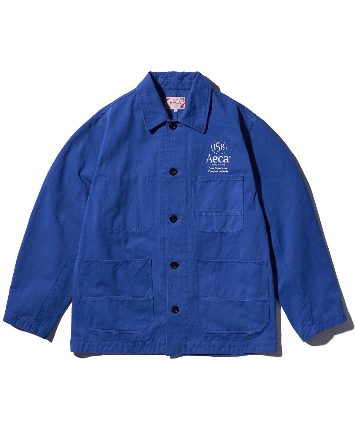 에이카화이트(AECA) AECA WASHED FRENCH WORK JACKET-BLUE