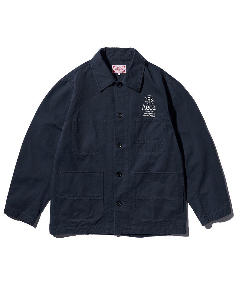 AECA WASHED FRENCH WORK JACKET-NAVY