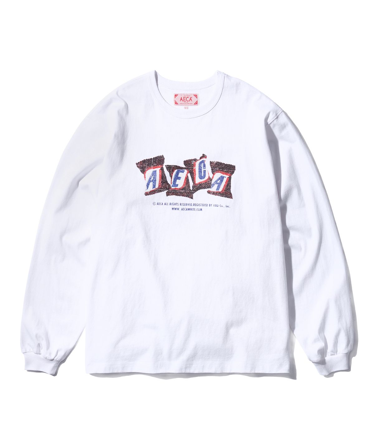 에이카화이트(AECA) AECA CHOCOLATE BAR LONG SLEEVE-WHITE