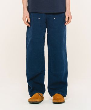 VINTAGE DOUBLE KNEE PIGMENT PANTS-NAVY