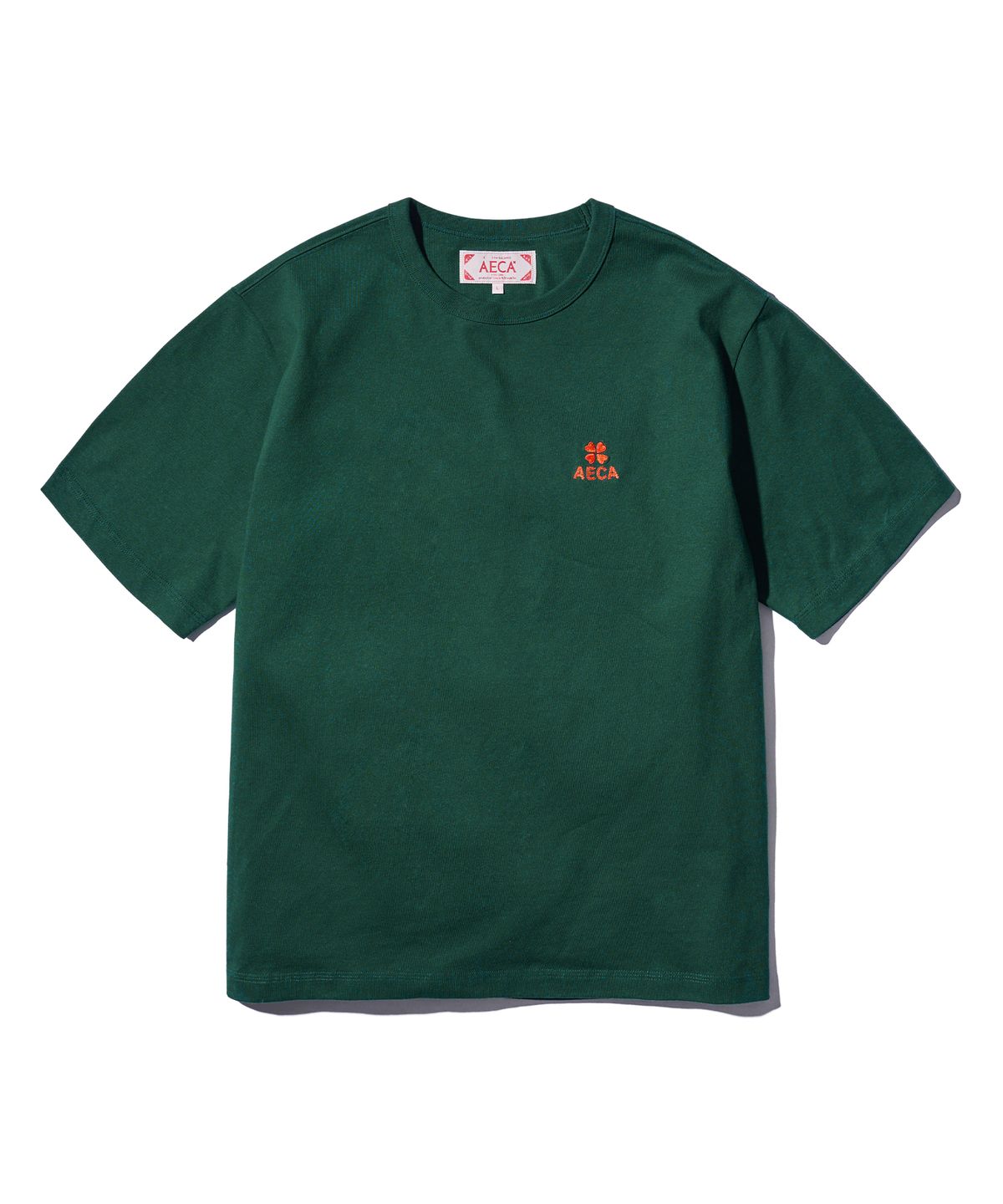 에이카화이트(AECA) EVERYDAY AECA CLOVER HALF SLEEVE TEE-GREEN