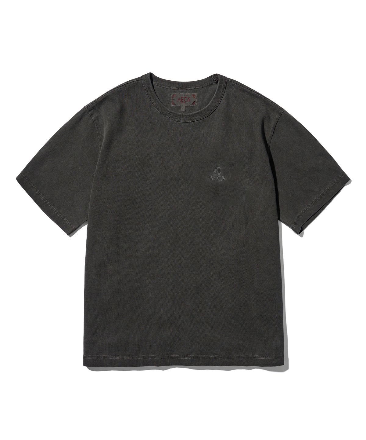 에이카화이트(AECA) EVERYDAY AECA CLOVER HALF SLEEVE TEE-WASHED CHARCOAL