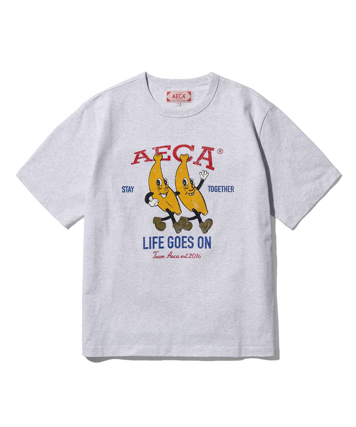 에이카화이트(AECA) STAY TOGETHER HALF SLEEVE-LIGHT GREY