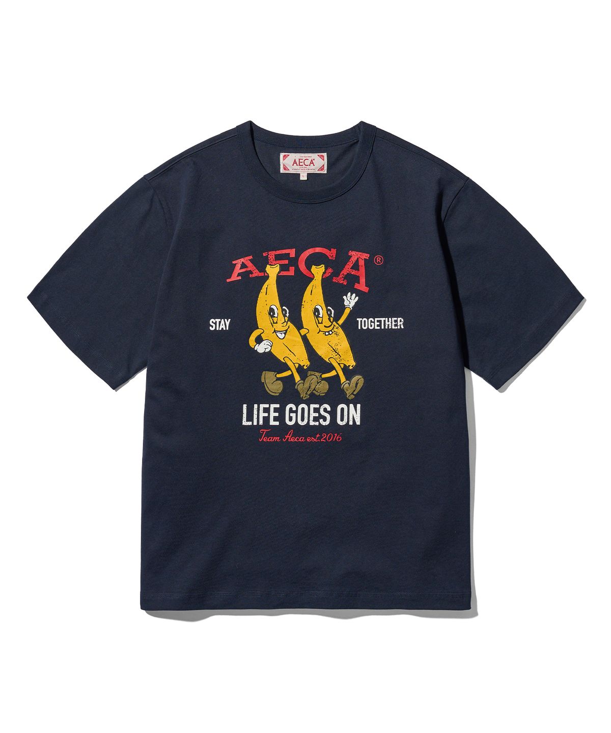 에이카화이트(AECA) STAY TOGETHER HALF SLEEVE-NAVY