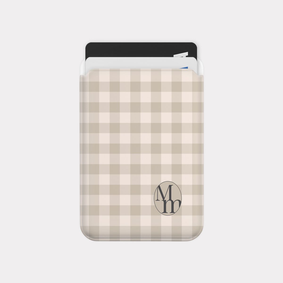 메이드모먼(MADEMOMENT) [mm] pastel check 디자인 [맥세이프 카드슬롯]
