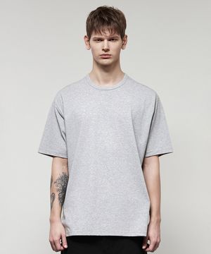 미니멀 반팔 티셔츠 멜란지그레이  IETS5E401G2