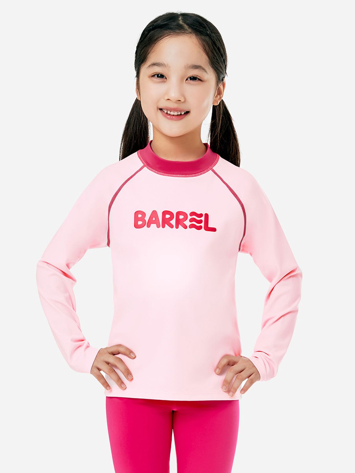 배럴(BARREL) 키즈 에센셜 래쉬가드 핑크 (B5SKWRG301PNK)