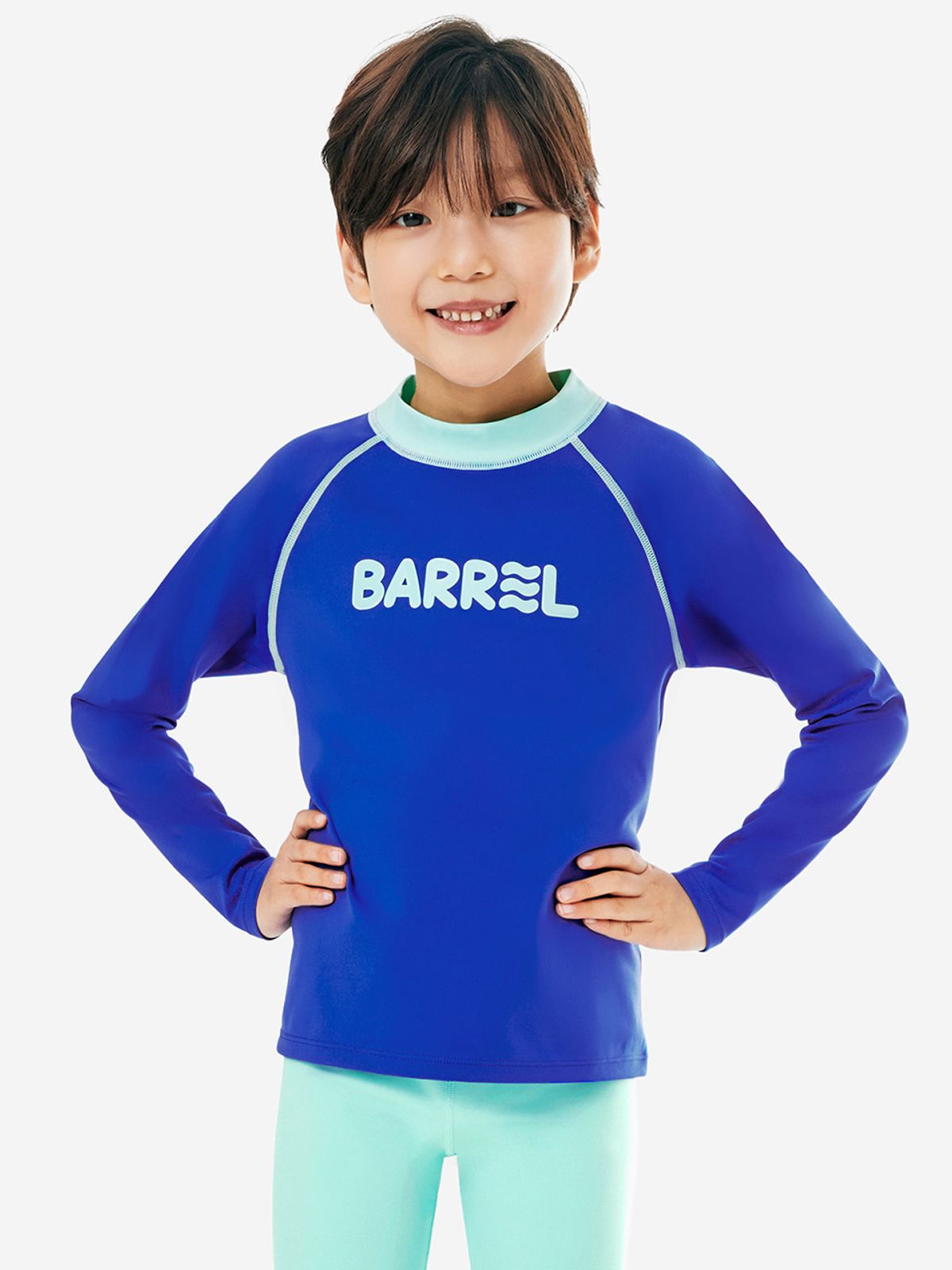 배럴(BARREL) 키즈 에센셜 래쉬가드 로얄블루 (B5SKWRG301RBL)