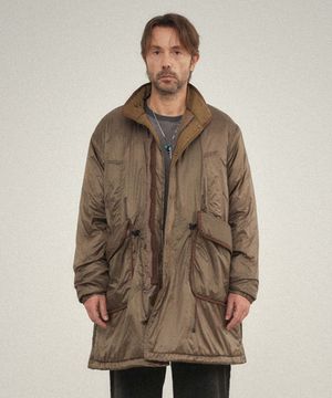 유틸리티 패딩 코트_BROWN