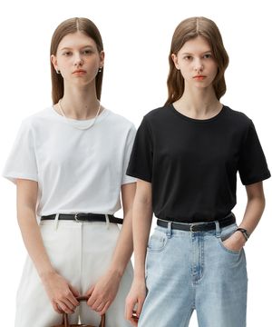 [W][2PACK][수피마]쿨 반팔 티셔츠 - 2color