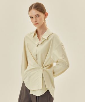 [W]오버핏 자수 셔츠 - 3color