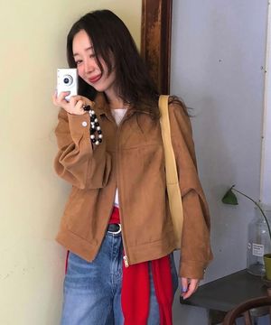 [W][COUTURE]스웨이드 집업 트러커 자켓 - 2color