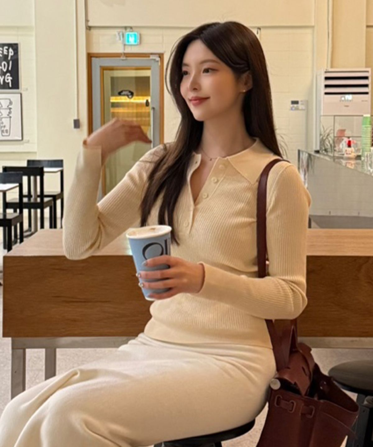 마인드브릿지 우먼(MIND BRIDGE WOMEN) [W][COUTURE]골지 카라 니트 - 4color