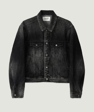 마틴 데님 트러커 자켓 고스트블랙