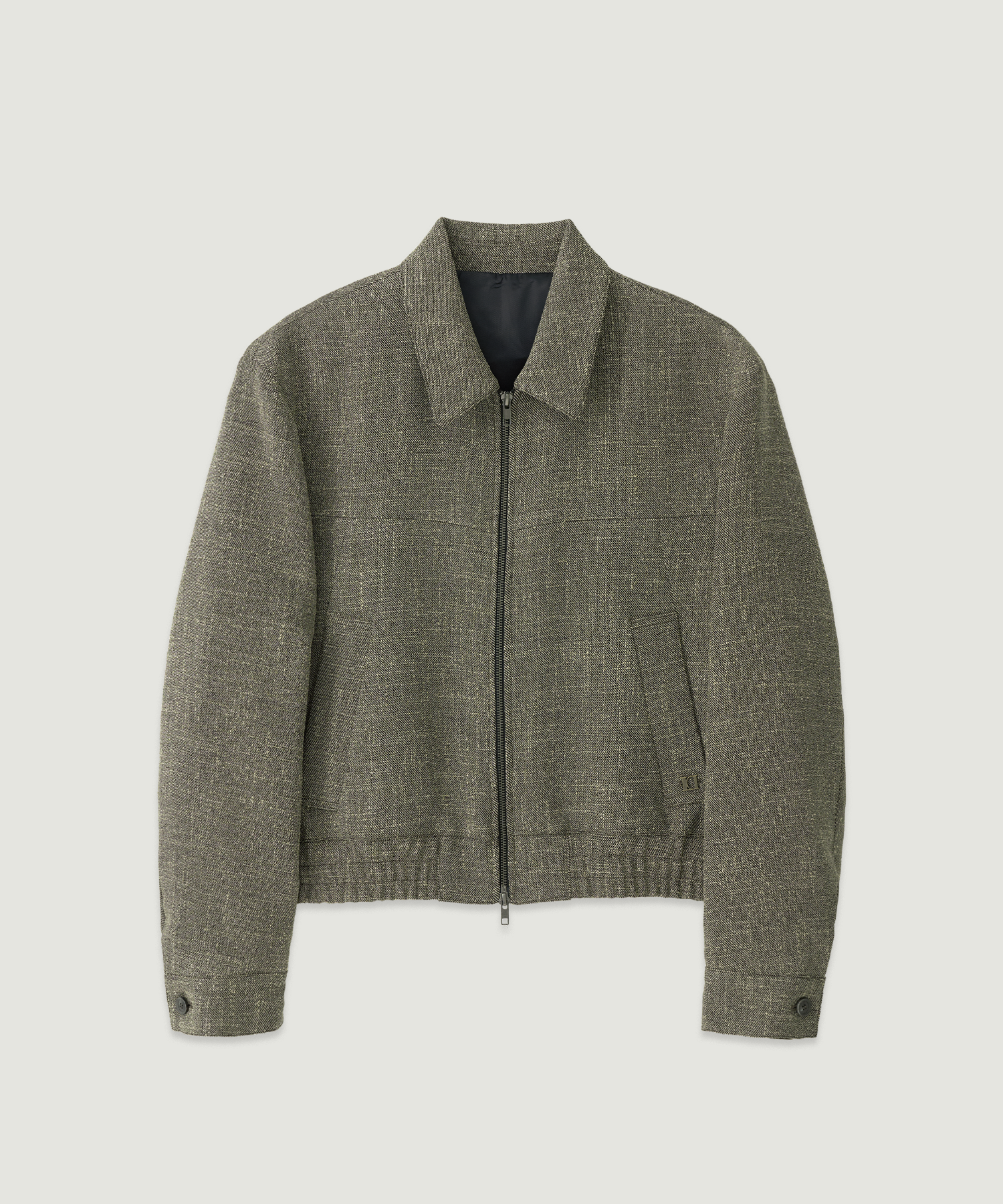 MUSINSA | LMOOD TAKISADA Wrinkle-Free Tweed Blouson Jacket Lux Stone