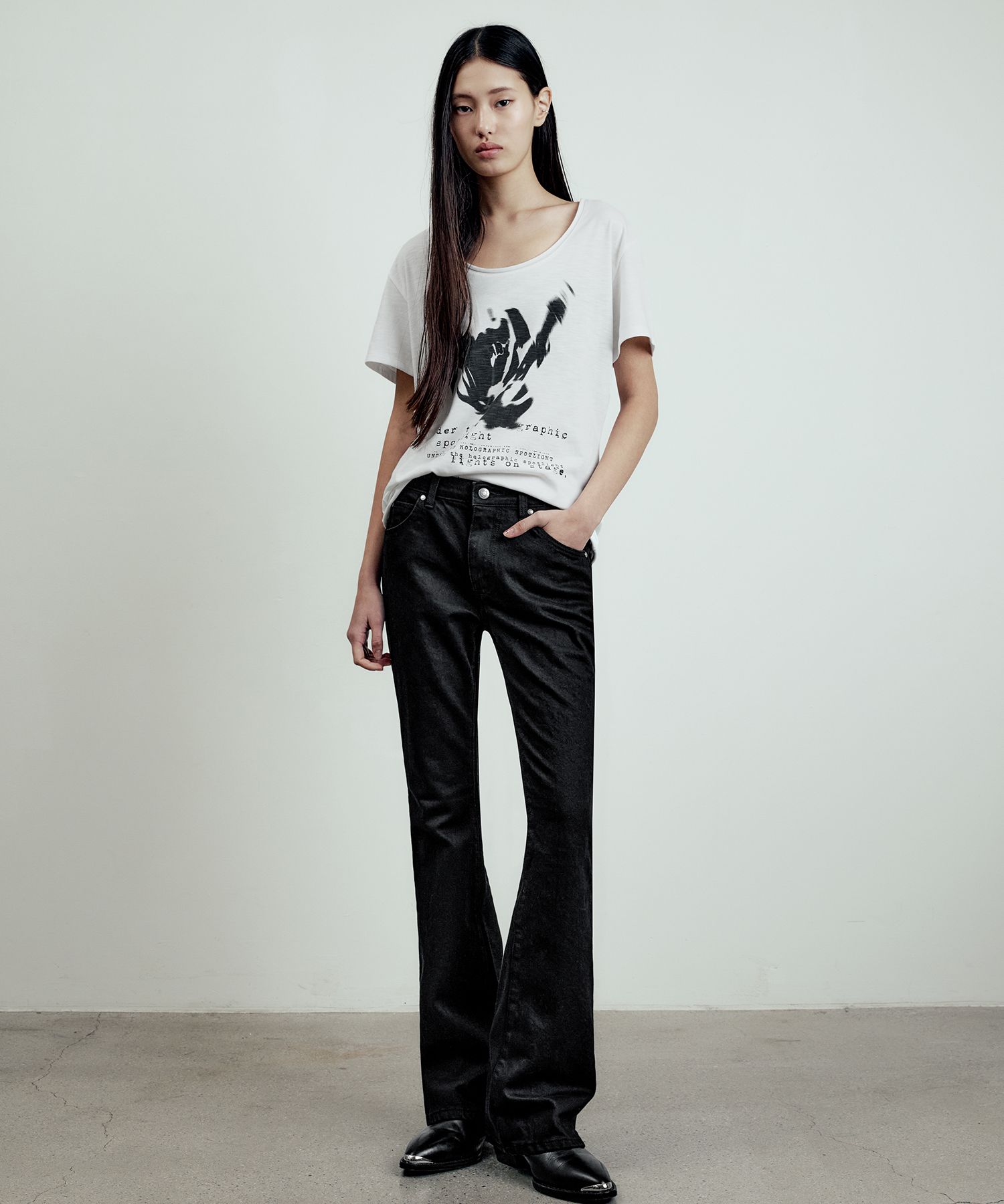 LMOOD ■ Jeanne flare denim MUSINSA | LMOOD Jeanne flare denim pure black