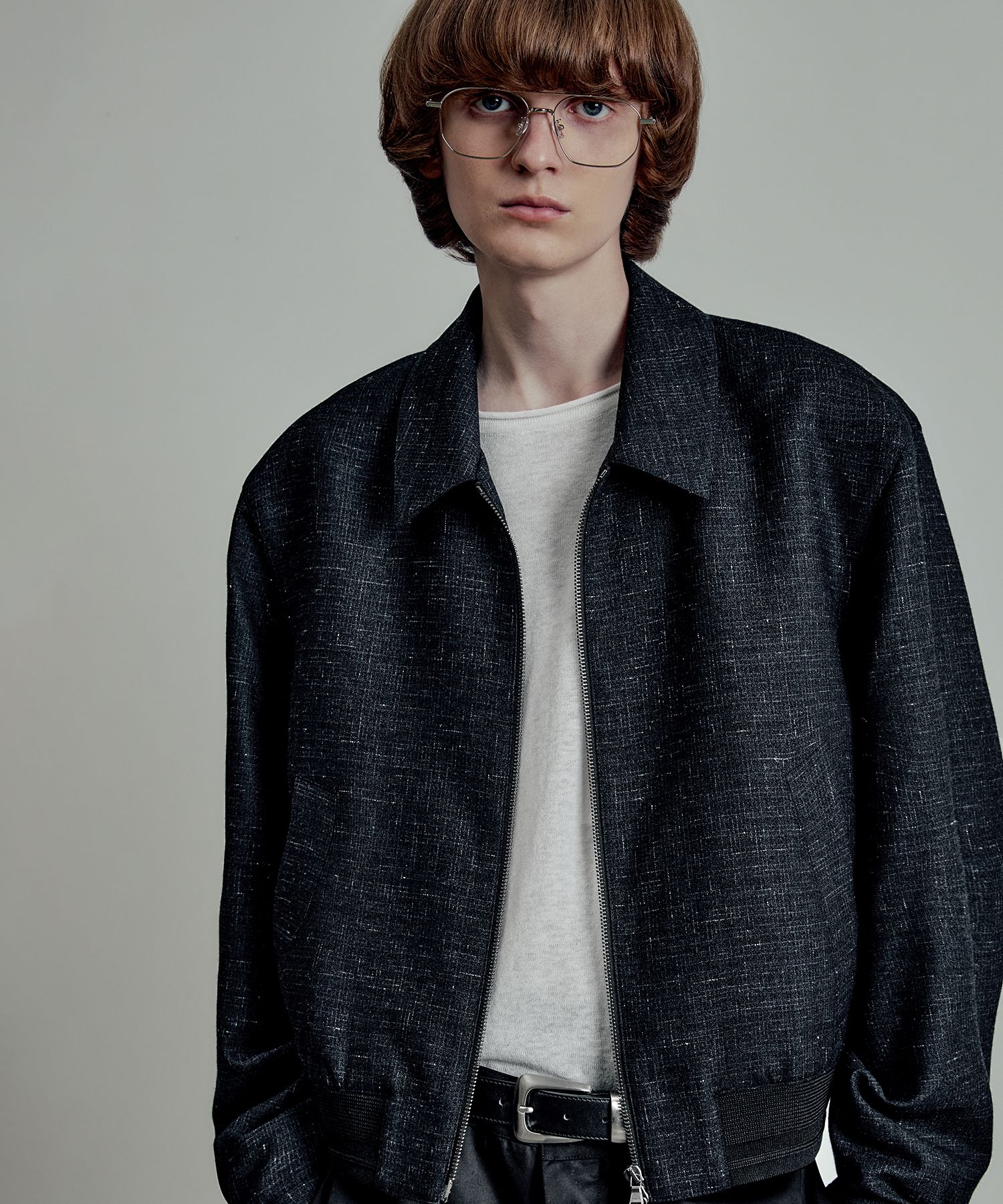 MUSINSA公式 | LMOOD セレニティウールシルクブルゾンジャケット